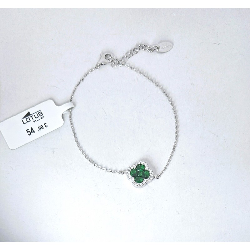 Bracciale Donna Lotus Silver LP3953-2/2 In Argento Con Zirconi Verdi