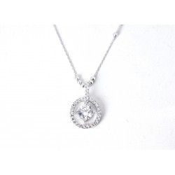 Collana Donna Lotus Silver LP3965-1/1 In Argento Con Pendente Cerchio Con Zirconi