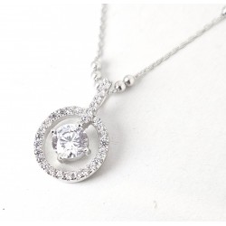 Collana Donna Lotus Silver LP3965-1/1 In Argento Con Pendente Cerchio Con Zirconi