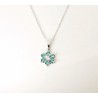 Collana Donna Lotus Silver LP3955-1/3 In Argento Con Fiore E Zirconi Verdi