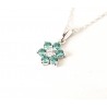 Collana Donna Lotus Silver LP3955-1/3 In Argento Con Fiore E Zirconi Verdi