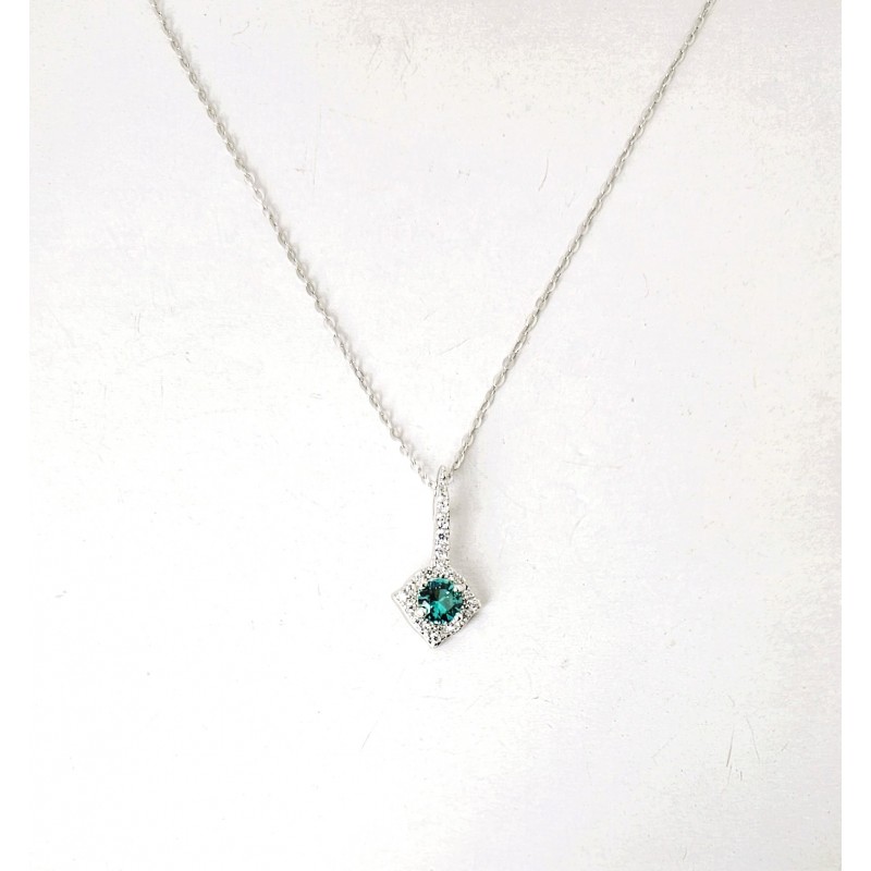 Collana Donna Lotus Silver LP3958-1/3 In Argento Con Zircone Verde