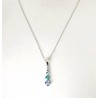 Collana Donna Lotus Silver LP3957-1/1 In Argento Con Zirconi Verdi E Celesti