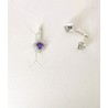 Orecchini Donna Lotus Silver LP3958-4/1 In Argento Con Zircone Viola