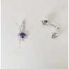 Orecchini Donna Lotus Silver LP3958-4/1 In Argento Con Zircone Viola