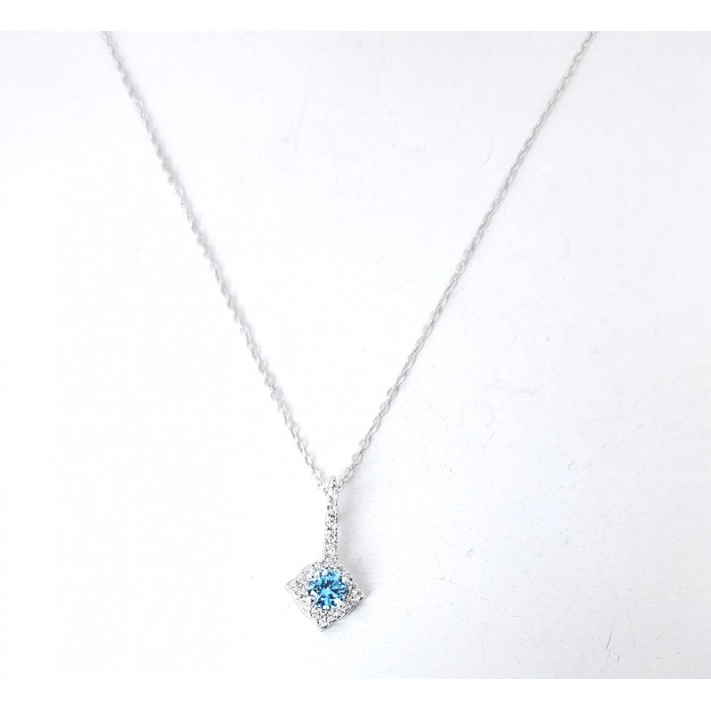Collana Donna Lotus Silver LP3958-1/2 In Argento Con Zircone Celeste