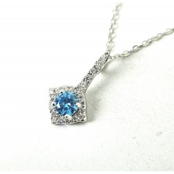 Collana Donna Lotus Silver LP3958-1/2 In Argento Con Zircone Celeste