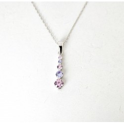 Collana Donna Lotus Silver LP3957-1/2 In Argento Con Zirconi Rosa E Glicine