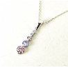 Collana Donna Lotus Silver LP3957-1/2 In Argento Con Zirconi Rosa E Glicine