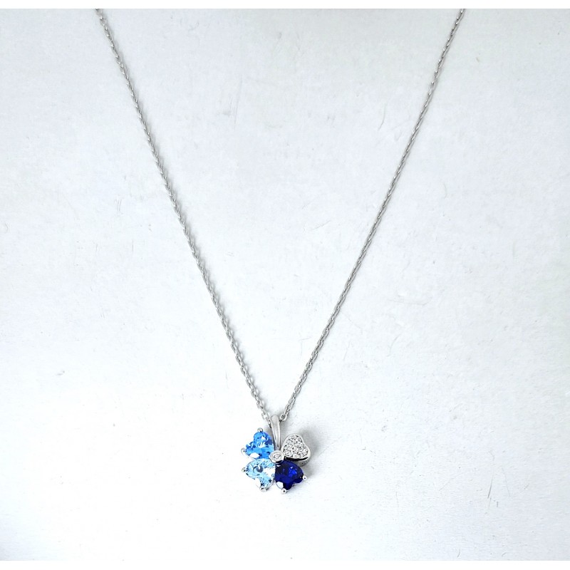 Collana Donna Lotus Silver LP3954-1/1 In Argento Con Quadrifoglio E Zirconi Multicolore