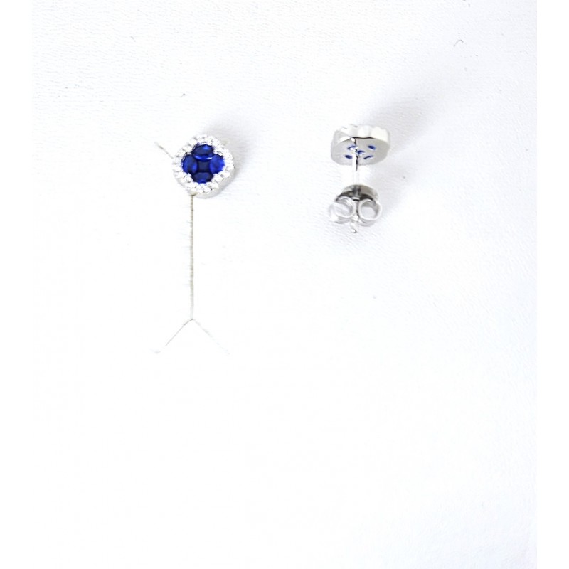 Orecchini Donna Lotus Silver LP3953-4/1 In Argento Con Zirconi Blu E Bianchi