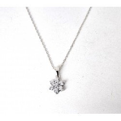 Collana Donna Lotus Silver LP3955-1/1 In Argento Con Fiore E Zirconi
