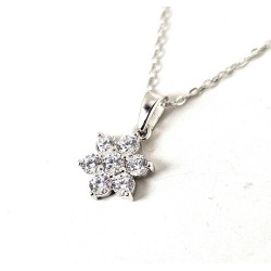Collana Donna Lotus Silver LP3955-1/1 In Argento Con Fiore E Zirconi
