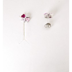 Orecchini Donna Lotus Silver LP3954-4/2 In Argento A Quadrifoglio Con Zirconi Multicolore
