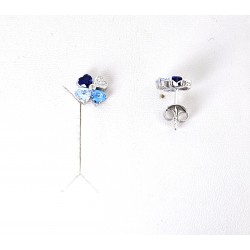 Orecchini Donna Lotus Silver LP3954-4/1 In Argento A Quadrifoglio Con Zirconi Multicolore
