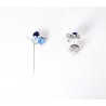 Orecchini Donna Lotus Silver LP3954-4/1 In Argento A Quadrifoglio Con Zirconi Multicolore