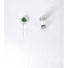 Orecchini Donna Lotus Silver LP3953-4/2 In Argento Con Zirconi Verdi