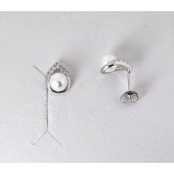 Orecchini Donna Lotus Silver LP3971-4/1 In Argento Con Perla E Zirconi