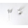 Orecchini Donna Lotus Silver LP3972-4/1 In Argento A Farfalla Con Zirconi