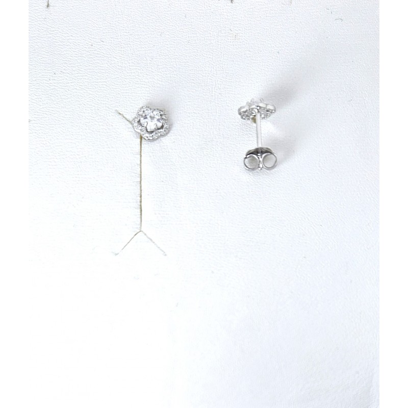 Orecchini Donna Lotus Silver LP3952-4/1 In Argento A Fiore Con Zirconi