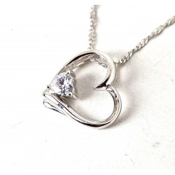 Collana Donna Lotus Silver LP3964-1/1 In Argento Con Cuore E Zircone
