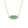 Collana Donna Lotus Style LS2820/1/2 In Acciaio Dorato Con Pietra Verde