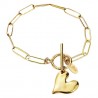 Bracciale Donna Lotus Style LS2764/2/2 A Catena In Acciaio Dorato Con Cuore