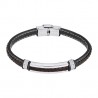 Bracciale Uomo Lotus Style LS2638/2/3 In Acciaio E Cuoio Nero E Marrone