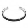 Bracciale Uomo Lotus Style LS2626/2/2 Rigido In Acciaio E Cuoio Nero