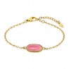Bracciale Donna Lotus Style LS2820/2/1 In Acciaio Dorato Con Pietra Rosa