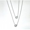 Collana Donna Lotus Style LS2736/1/1 Doppio Filo In Acciaio Con Zircone E Strass