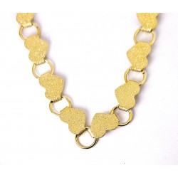 Collana Donna Lotus Style LS2728/1/1 In Acciaio Dorato Con Cuori Satinati