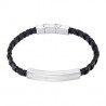 Bracciale Uomo Lotus Style LS2625/2/1 In Cuoio Nero E Acciaio