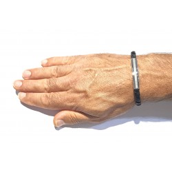 Bracciale Uomo Lotus Style LS2625/2/1 In Cuoio Nero E Acciaio