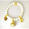 Bracciale Donna Gisel G-KABR000 BI Elastico Con Pietre Bianche E Campanella