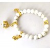 Bracciale Donna Gisel G-KABR000 BI Elastico Con Pietre Bianche E Campanella