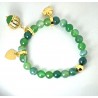 Bracciale Donna Gisel G-KABR000 V Elastico Con Pietre Verdi E Campanella