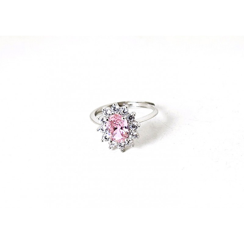 Anello Donna Gioja Argento CCD04 A In Argento Con Zircone Rosa