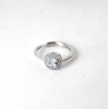 Anello Donna Gioja Argento CCD14 A In Argento Con Zircone Celeste Chiaro