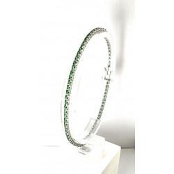 Bracciale Tennis Uomo Gioja Argento CBR117 V In Argento Con Zirconi Verdi 2 mm