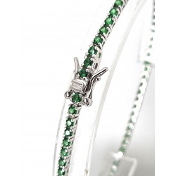 Bracciale Tennis Uomo Gioja Argento CBR117 V In Argento Con Zirconi Verdi 2 mm