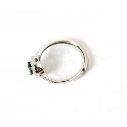 Anello Donna Gioja Argento CCD120 In Argento Con Zircone Verde