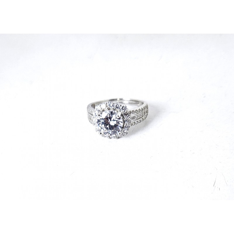 Anello Donna Trova Gioielli 7928-W In Argento Con Zircone 8 mm