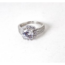 Anello Donna Trova Gioielli 7928-W In Argento Con Zircone 8 mm