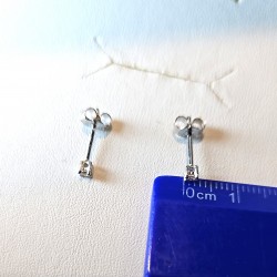 Orecchini Punto Luce ORZ2MM In Argento Con Zircone 2 mm