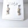 Orecchini Donna Kioto 361CORTO Pendenti In Oro Bianco Con Perle Coltivate