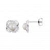 Orecchini Donna Lotus Silver LP3094-4/1 In Argento A Lobo Con Perla Bianca