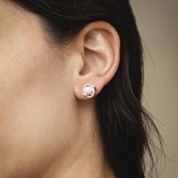 Orecchini Donna Lotus Silver LP3094-4/1 In Argento A Lobo Con Perla Bianca