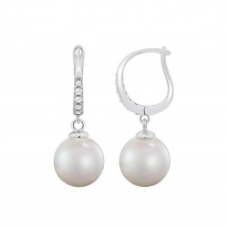 Orecchini Pendenti Donna Lotus Silver LP3318-4/1 In Argento Con Perla 10 mm