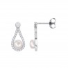 Orecchini Donna Lotus Silver LP3481-4/1 In Argento Con Perla Bianca E Zirconi